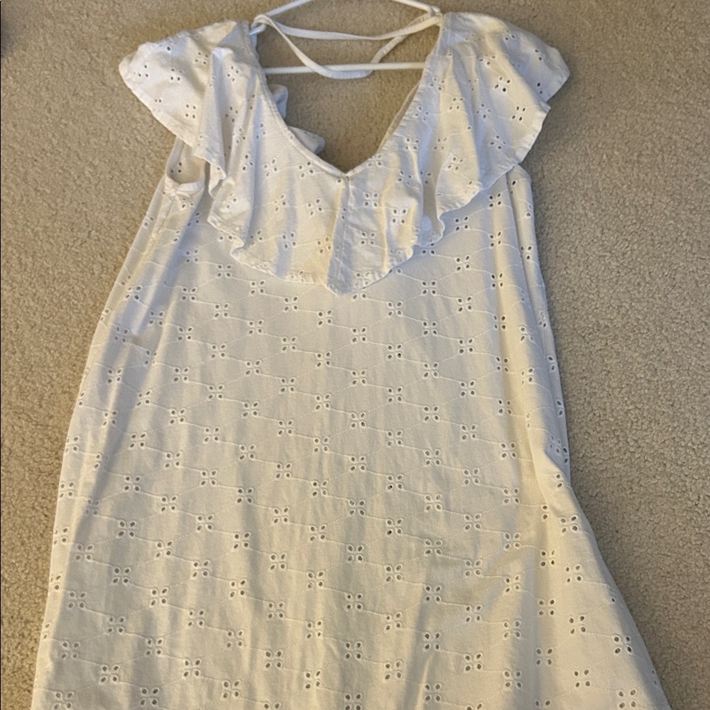 ASOS White Backless Eyelet Dress
